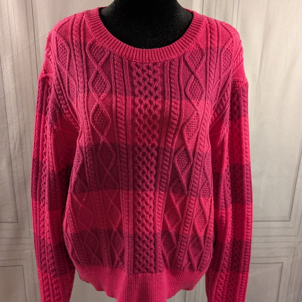 &merci Fuchsia Striped Sweater